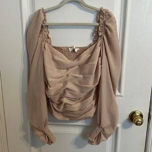 ASTR the label PUFF SLEEVE SQUARE NECK TOP